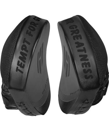 Hawk Sports All-Black Leather Punching Mitts for Martial Arts and Boxing Training - Men, Women, Kids - Buy Online on SooperMarket.com