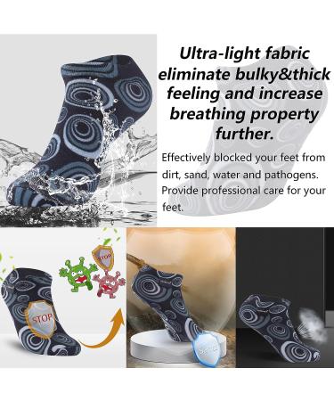 Randy Sun Waterproof Unisex Hiking/Trekking/Ski Socks - 4 Pairs (Medium) Sky & Black - SGS Certified, Breathable, Ultra-Thin - Buy Online on SooperMarket.com
