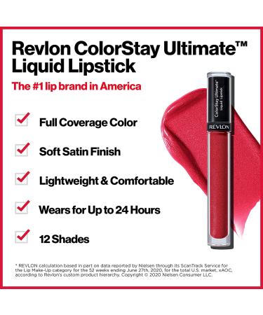 Revlon ColorStay Ultimate Liquid Lipstick in Premier Plum (025) - Satin Finish - Buy Online on SooperMarket.com