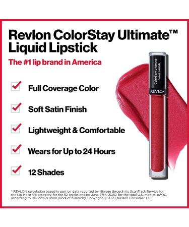 Revlon ColorStay Ultimate Longwear Liquid Lipstick in Nude 075 - Satin Finish, 0.07 Oz (Pack of 1) - Buy Online on SooperMarket.com