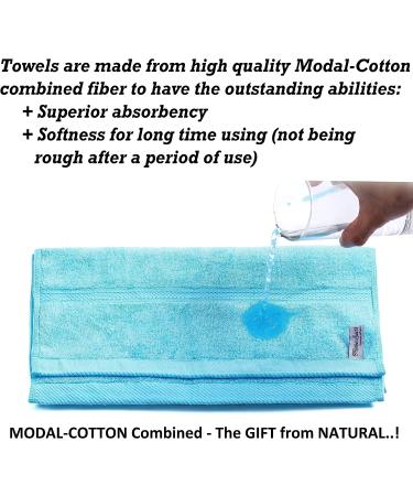 Mother-Earth Face Towel Set - 12x12 Inches, 6 Pack (Blueish Green-Light Brown) | Premium Soft Washcloths for Sensitive Skin | Cotton Hand Towels for Bathroom - Buy Online on SooperMarket.com