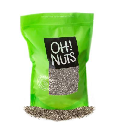 Oh! Nuts Whole Raw Black Chia Seeds | Healthy Superfood in Shelf-Stable Pack (2.25lb - 36 Oz) | No Additives, All-Natural Premium Chia Seed | Kosher, Keto-Friendly & Gluten-Free, Great for Weight Loss