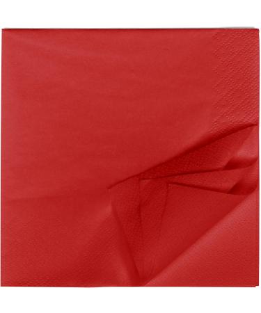 HEKU 100 Red 3-Layer Napkins | 33x33cm | Highly Absorbent & Stylish | Perfect for Events & Gastronomy | Practical 5-Pack - International Shipping Available - Buy Online on SooperMarket.com