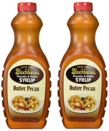 Blackburn's Pancake & Waffle Syrup, Butter Pecan Flavor, 24 Oz. (Pack of 2) (Butter Pecan)