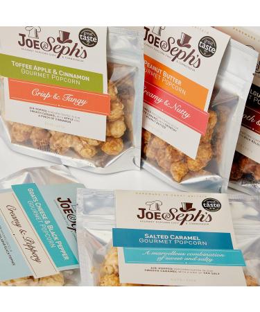 Joe & Seph's Bestsellers Popcorn Tasting Box | Gourmet Air-Popped Popcorn Selection - 5 Flavours, Ideal Gifts for Men and Women, Perfect for Parties and Movie Nights - 5x30g Pack - Buy Online on SooperMarket.com