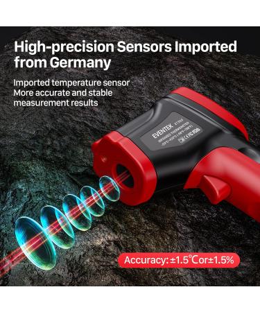 Eventk IR Laser Thermometer - Contactless Digital Temperature Gun -50 C to 420 C (-58 F to 788 F) for Precise Non-Medical Measurements - Buy Online on SooperMarket.com