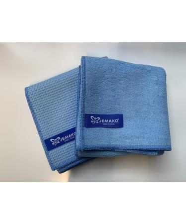 Jemako set of 2 BLUE - professional cloth (40 x 45 cm) + drying cloth (45 x 60 cm)