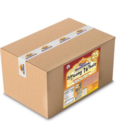 Rani Moong Whole (Ideal for Cooking & Sprouting Whole Mung Beans with Skin) Lentils Indian 400oz (25lbs) 11.36kg Bulk Box All Natural | Gluten Friendly | Non-GMO | Vegan | Indian Origin - Buy Online on SooperMarket.com