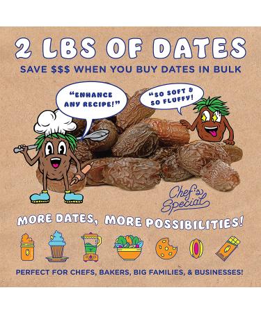 Puffies by Bohemian Dates | Whole Medjool Dates | Soft & Chewy Caramel Flavor | 2 lbs - Buy Online on SooperMarket.com
