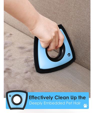 Gobeigo Pet Hair Remover for Couch/Car Detailing - Mini Dog & Cat Fur Removal Brush in Blue - Ideal for Auto Detailers & House Cleaners - Works on Fabric, Furniture, Couches, and Carpets - Buy Online on SooperMarket.com