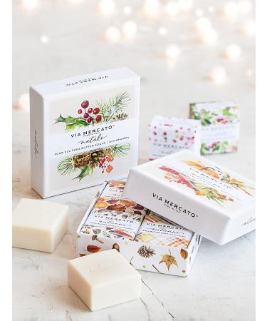 European Mercato Natale Shea Butter Soap Set | 4 x 50g Soaps - Luxurious Skincare - Buy Online on SooperMarket.com