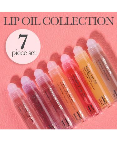 Shop Expressions 7pc Lip Oil Collection Nourishing Rollerball Oils with Essential Oils | Hydrating & Vitamin-Enriched Lip Glow - Buy Online on SooperMarket.com