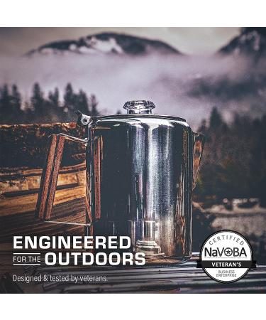 COLETTI Bozeman Camping Coffee Percolator - 9 Cup Campfire & Stovetop Percolator - Buy Online on SooperMarket.com