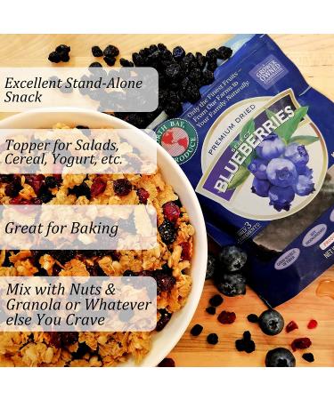 North Bay Produce Dried Blueberries - Gluten Free, Vegan, Healthy Snacks - 5oz Resealable Bag - Kids and Adults Friendly - Buy Online on SooperMarket.com