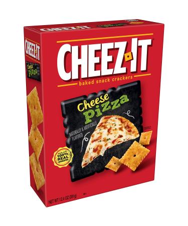 Cheez-It Cheese Crackers, Baked Snack Crackers, Office and Kids Snacks, Cheese Pizza, 12.4oz Box (1 Box)