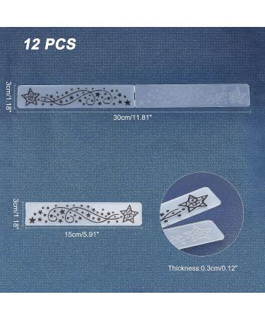 Globleland 12Pcs Flower Lace Leaf Edge Border Plastic Embossing Folders - DIY Template for Card Making & Scrapbooking - Buy Online on SooperMarket.com