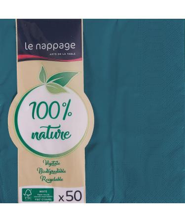 Buy Le Nappage Duck Blue 50 Cotton Wool Napkins | 2-Ply FSC Certified 33x33 cm - International Shipping - Buy Online on SooperMarket.com