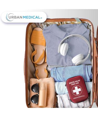 Urban Medical Outdoor First Aid Set - Fully Equipped Kit with Malta Emergency Brochure Rescue Blanket & Rain Poncho | Ideal for Car & Bike | DIN13167 - Buy Online on SooperMarket.com