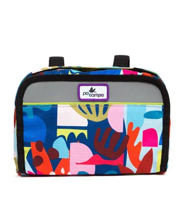 Po Campo Kids Bicycle Bag - Speedy Front Frame Bike Handlebar Bag  Fabric Bike Basket  Waterproof Front Mount Bike Bag for Boys Girls Bike or Scooter Handle Bars  Converts to Crossbody Bag (Aquatic)
