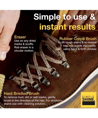 Premium Suede Cleaner Set with Crepe Brush and Eraser | Complete Shoe Cleaning Kit for Nubuck and Suede - Bristle Brushes Included - Buy Online on SooperMarket.com