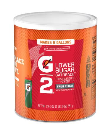 Gatorade Thirst Quencher Powder, G2 Fruit Punch, 19.4 Ounce, pack of 3 G2 Fruit Punch Thirst Quencher Powder
