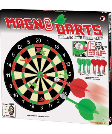 Magnetic Dart Board Game Set - Safe Indoor Outdoor Fun for Kids and Adults | 12pcs Magnetic Darts | Perfect Family Gift - Buy Online on SooperMarket.com