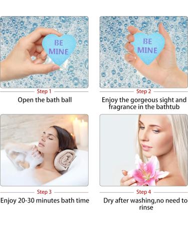 JOYIN 12 Packs Valentine's Day Heart Shape Bath Bomb with Cards - Perfect for Valentine Party Favors & Gifts - Buy Online on SooperMarket.com