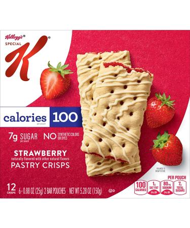 Kellogg's Special K Strawberry Pastry Crisps - 100 Calorie Breakfast Bars - 5.28oz Box (12 Crisps) - Buy Online on SooperMarket.com