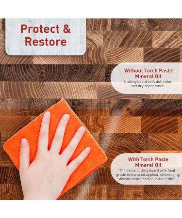 Torch Paste Mineral Oil for Wood Burned Crafts - Food Grade Conditioner for Cutting Boards & Charcuterie Boards - 8 oz - Perfect for Kitchen Utensils - Buy Online on SooperMarket.com