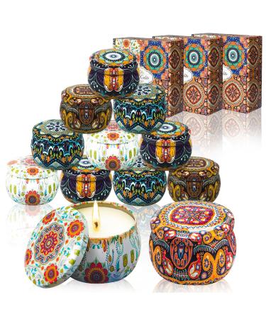 12 fragrance candles gifts for women aromatherapy candles set total burning time: 360 hours Christmas birthday Valentine's Day bathroom yoga 12 pieces retro