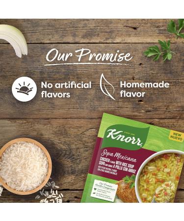 Knorr Sopa Mexicana/Dry Soup Mix - Chicken with Rice Flavor | No Artificial Flavors | 2.4 OZ 12 Count - Buy Online on SooperMarket.com