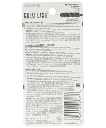 Maybelline New York Great Lash Real Impact Washable Mascara, Brownish Black, 0.37 fl oz - Buy Online on SooperMarket.com