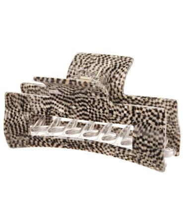 France Luxe Large Cutout Rectangle Jaw - Opera Silver