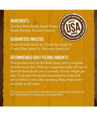 Merrick Grain Free Chicken Bone Broth Meal Topper for Adult Dogs - Superfoods & Cinnamon - 7oz (Pack of 3) - Buy Online on SooperMarket.com