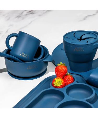 Baby Boosa Surprise Snack Pot: Dentist-Developed, No-Spill Finger Food Cup for On-The-Go Kids | Collapsible, Soft & Easy Clean | BLW Riviera Blue - Buy Online on SooperMarket.com