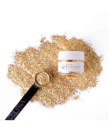 Sweets Indeed - Gold Edible Glitter - Halloween - Edible Glitter For Drinks, Food & Cake Decorating - Glitter Cake Topper for Desserts - Sprinklefetti - 4 grams