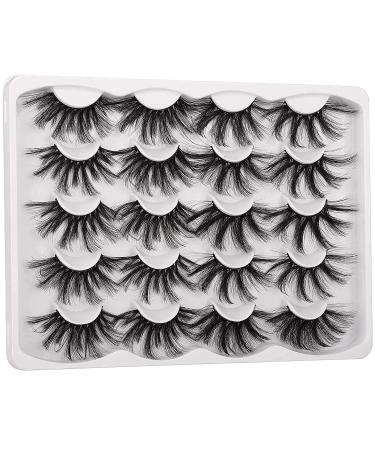 Geeneiya 6D Wispy 25mm Mink False Eyelashes Pack - 2 Styles Mixed | Dramatic Thick Volume Lightweight Fake Lashes - Buy Online on SooperMarket.com