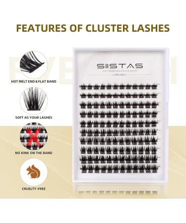 D Curl 120 Clusters Wide Stem Cluster Lashes 10-16mm Length - DIY Eyelash Extensions for Soft Fluffy Look - 10mm-16mm Mix - Buy Online on SooperMarket.com