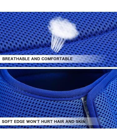 Breathable Mesh Elizabethan Collar Size 6 Blue - Adjustable E-collar for Dogs, Cats, Rabbit - Quicker Healing, Anti-Bite/Lick - Easy Eat/Drink - Buy Online on SooperMarket.com