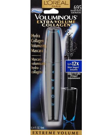 L'Oreal Paris Voluminous Extra-Volume Collagen Waterproof Mascara - Blackest Black 0.34oz (Pack of 1) - Buy Online on SooperMarket.com