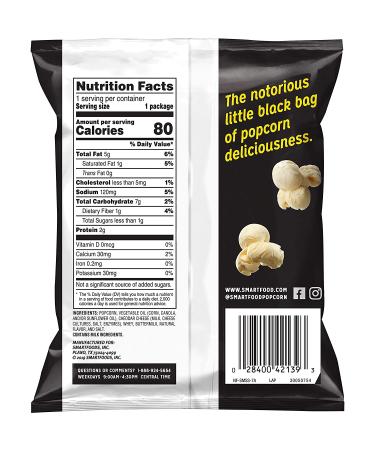 Smartfood Popcorn White Cheddar 0.625oz Bags (10 Pack) - Delicious Snack Option - Buy Online on SooperMarket.com