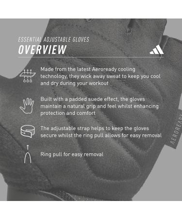 Buy adidas Essential Adjustable Gloves White M - Perfect Fit for 19-20 cm Hands | International Shipping Available - Buy Online on SooperMarket.com