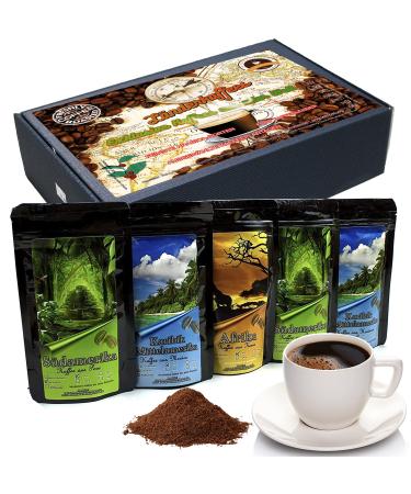 C&T coffee gift set (ground) |5 x 65g countries coffee from all over the world+ Mexico + Brazil + Peru + Honduras + Kenya |Already packed in gift box