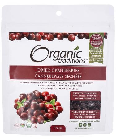 Organic Traditions Dried Cranberries 4 oz (113 g)