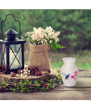 SMARA Small Keepsake Cremation Urn with Velvet Case | Choose From Unique Colors lovely Sharing Mini Metal Token For Human Ashes or Pet. (Keepsake Hummingbird (White)) Keepsake Hummingbird (White) - Buy Online on SooperMarket.com