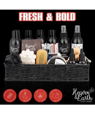 Deluxe Gentleman's Grooming Kit: Charcoal Cedarwood Spa Gift Set for Men - Shaving & Beard Care Basket for Boyfriend, Dad, Husband - To The One I Love Gift - Buy Online on SooperMarket.com