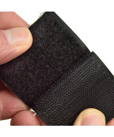 Hook and Loop Tape | Adhesive Roll | Double Sided Heavy Duty | Industrial Strength Strong | Black Strips | Sticky | 2 Inches x 16.5 Feet by Teegan Tapes