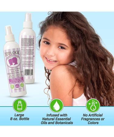 TotLogic Kids & Toddler Detangler Hair Spray, Lavender 8 oz - Natural Leave In Conditioner with Essential Oils - Buy Online on SooperMarket.com