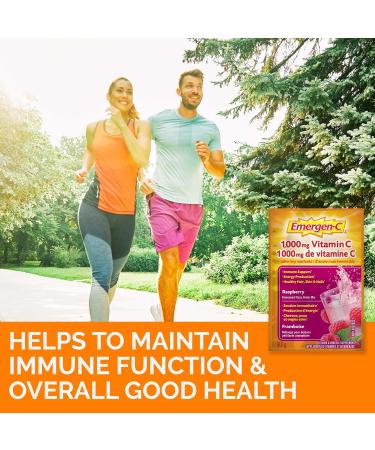 Emergen-C Raspberry (30 Count) 1000mg Vitamin C / Electrolytes / B Vitamins Mineral Supplement - Buy Online on SooperMarket.com