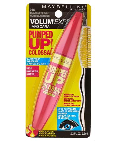 Maybelline New York Volum' Express Pumped Up! Colossal Waterproof Mascara - Classic Black, 0.32 Fl Oz - Buy Online on SooperMarket.com